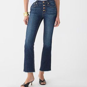 J.CREW  9" demi-boot crop jean in Dark Worn wash size 29